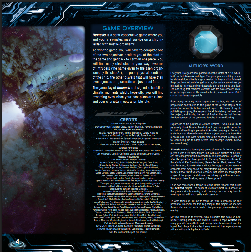 Game Overview & Credits
