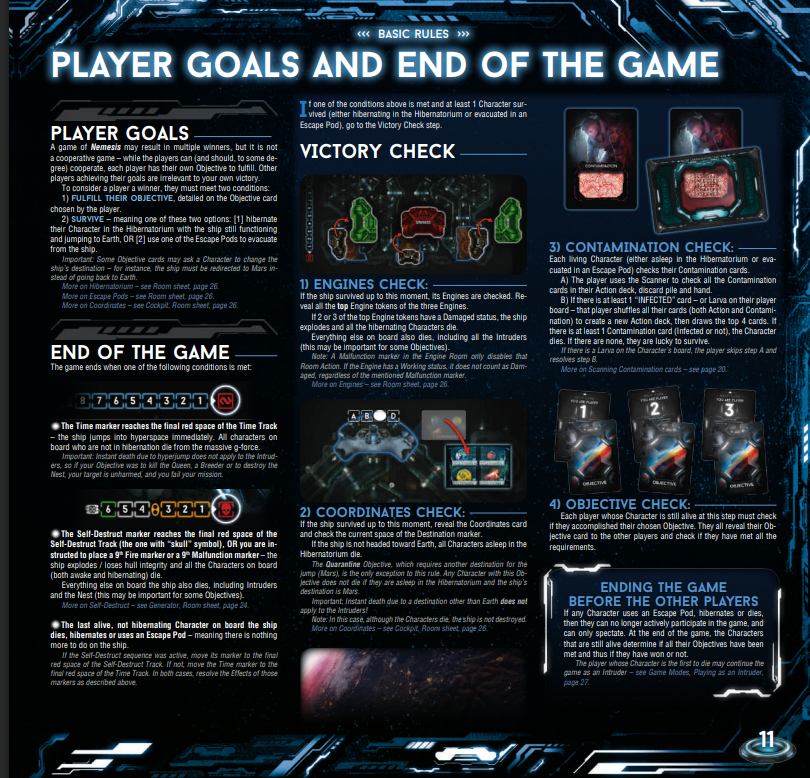 Player Goals & End of the Game