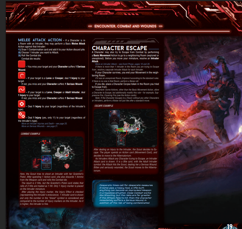 Melee Attack, Combat Example & Character Escape
