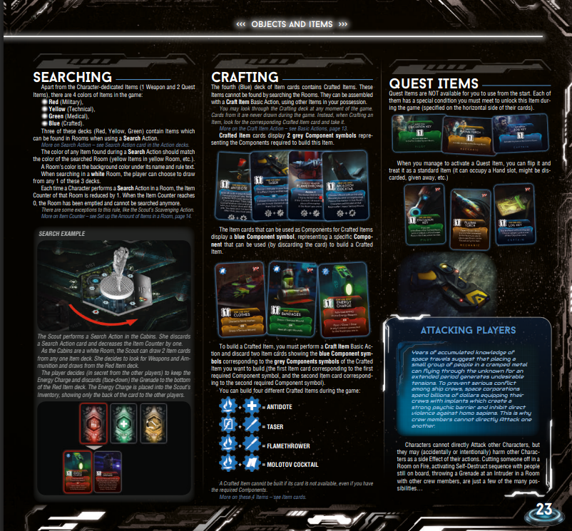 Searching, Crafting, Quest Items & Attacking Players